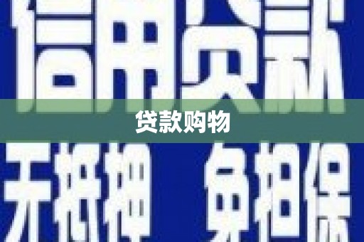 清河贷款购物