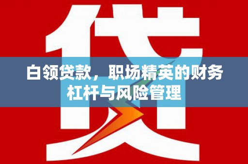 清河白领贷款，职场精英的财务杠杆与风险管理