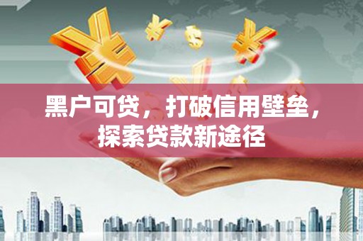 清河黑户可贷，打破信用壁垒，探索贷款新途径