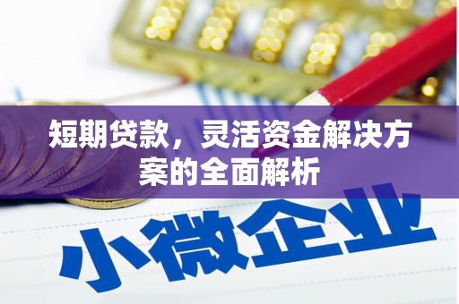 清河短期贷款，灵活资金解决方案的全面解析