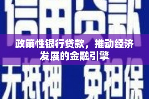 清河政策性银行贷款，推动经济发展的金融引擎