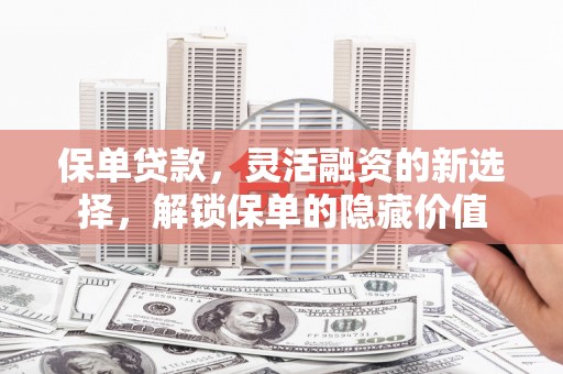 清河保单贷款，灵活融资的新选择，解锁保单的隐藏价值