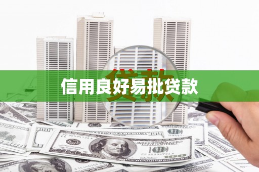 清河信用良好易批贷款