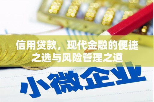 清河信用贷款，现代金融的便捷之选与风险管理之道