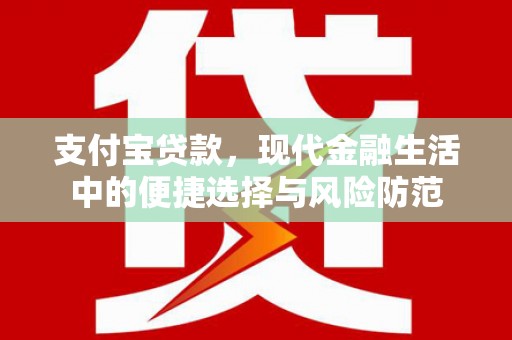 清河支付宝贷款，现代金融生活中的便捷选择与风险防范