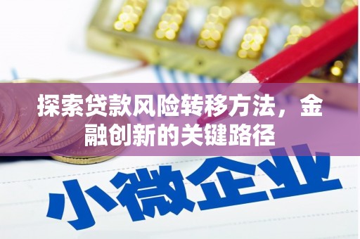 清河探索贷款风险转移方法，金融创新的关键路径