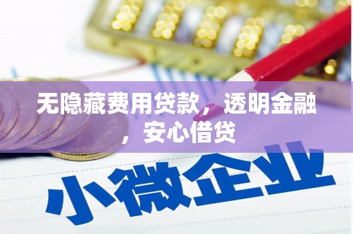 清河无隐藏费用贷款，透明金融，安心借贷
