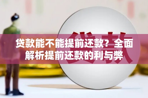 清河贷款能不能提前还款？全面解析提前还款的利与弊