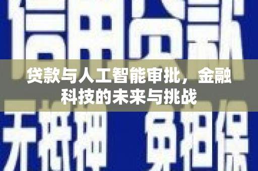 清河贷款与人工智能审批，金融科技的未来与挑战