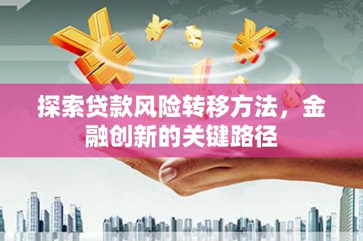 清河探索贷款风险转移方法，金融创新的关键路径