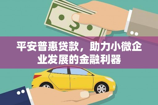 清河平安普惠贷款，助力小微企业发展的金融利器