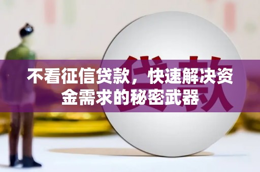 清河不看征信贷款，快速解决资金需求的秘密武器