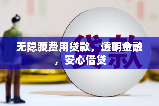 清河无隐藏费用贷款，透明金融，安心借贷