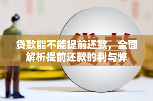 清河贷款能不能提前还款，全面解析提前还款的利与弊
