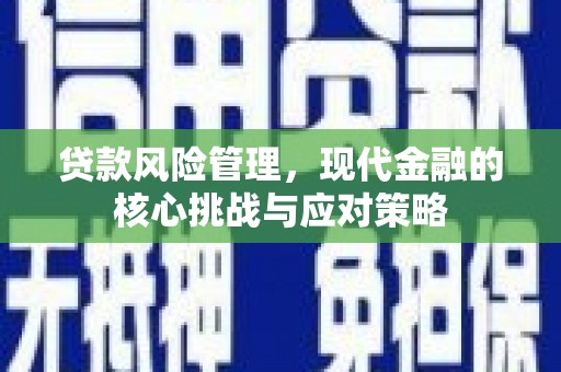 清河贷款风险管理，现代金融的核心挑战与应对策略