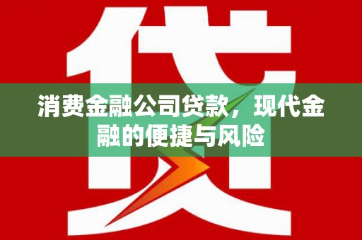 清河消费金融公司贷款，现代金融的便捷与风险