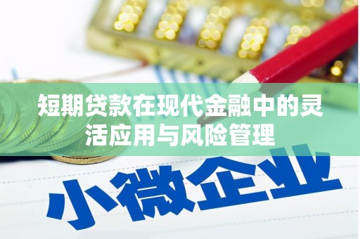 清河短期贷款在现代金融中的灵活应用与风险管理